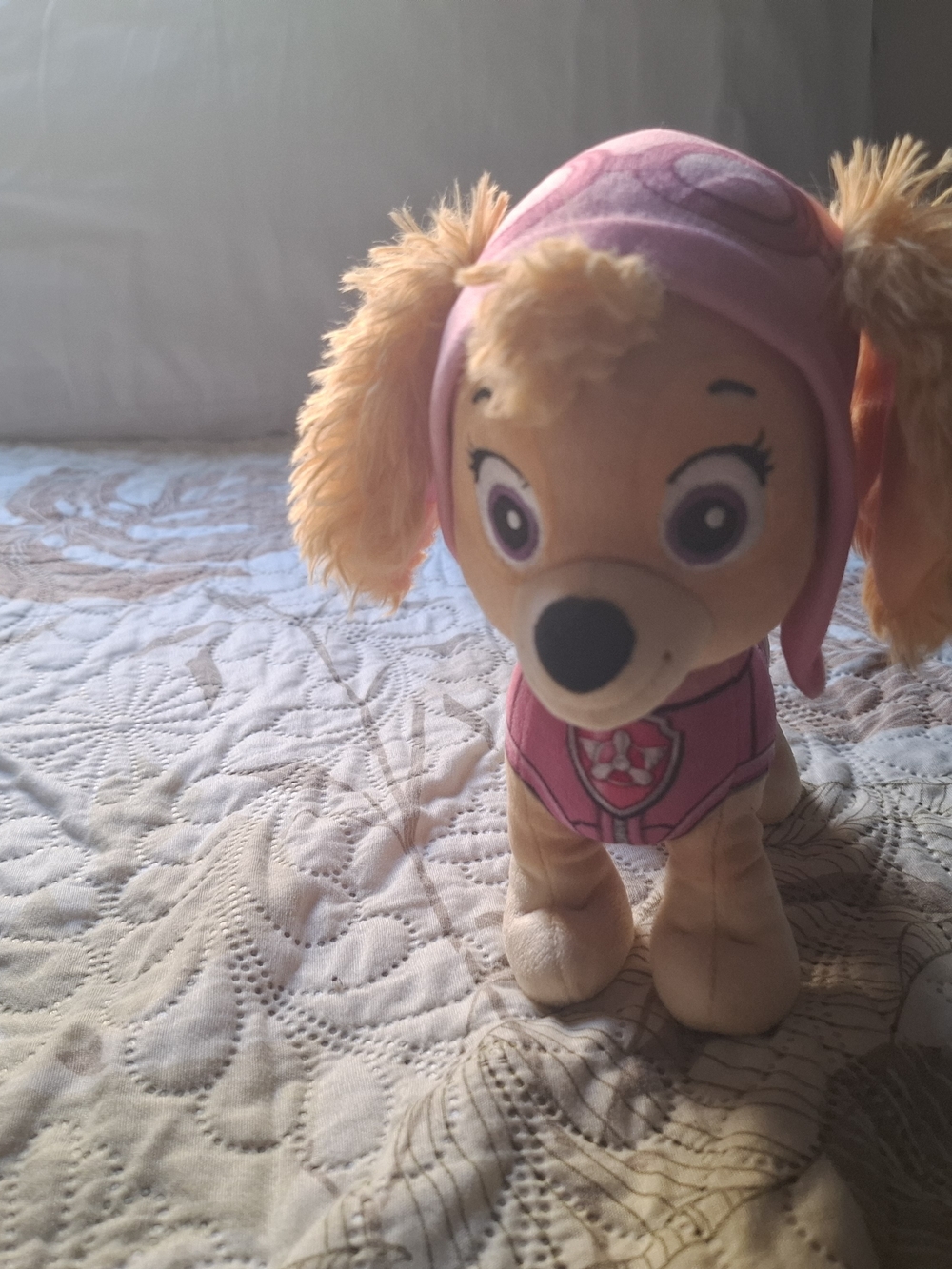 Paw Patrol Skye Plush Dog Toy in Pink and Tan